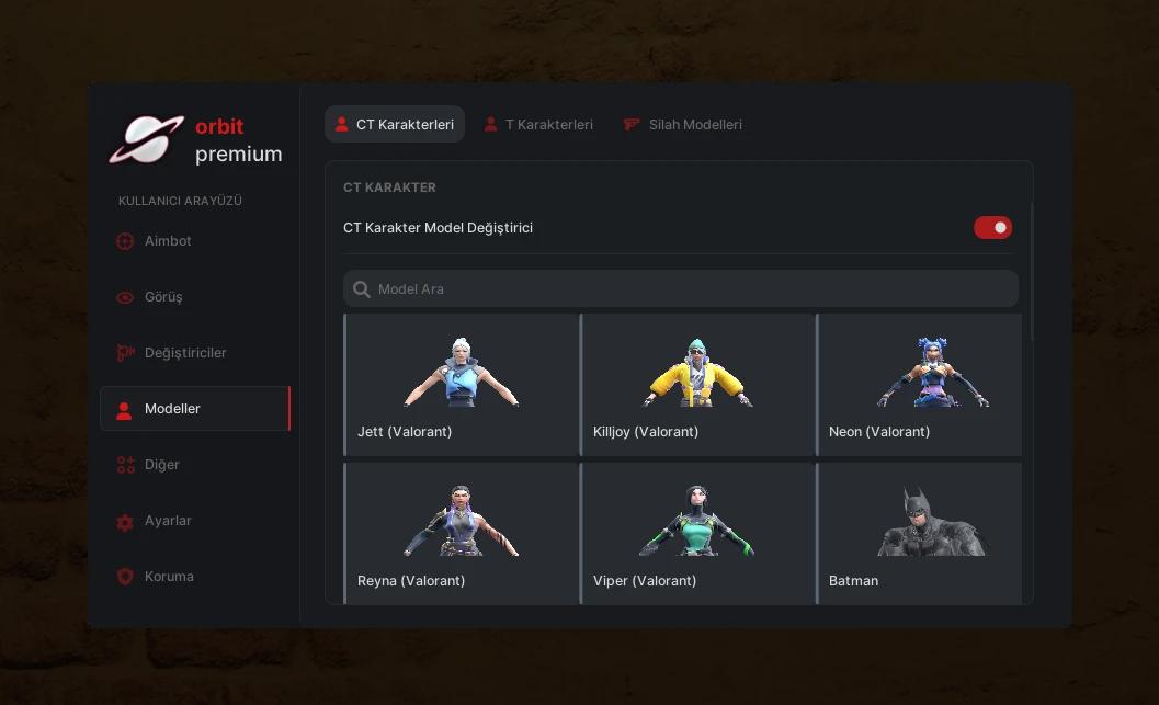 CS2 hile hareket ayarları menüsü